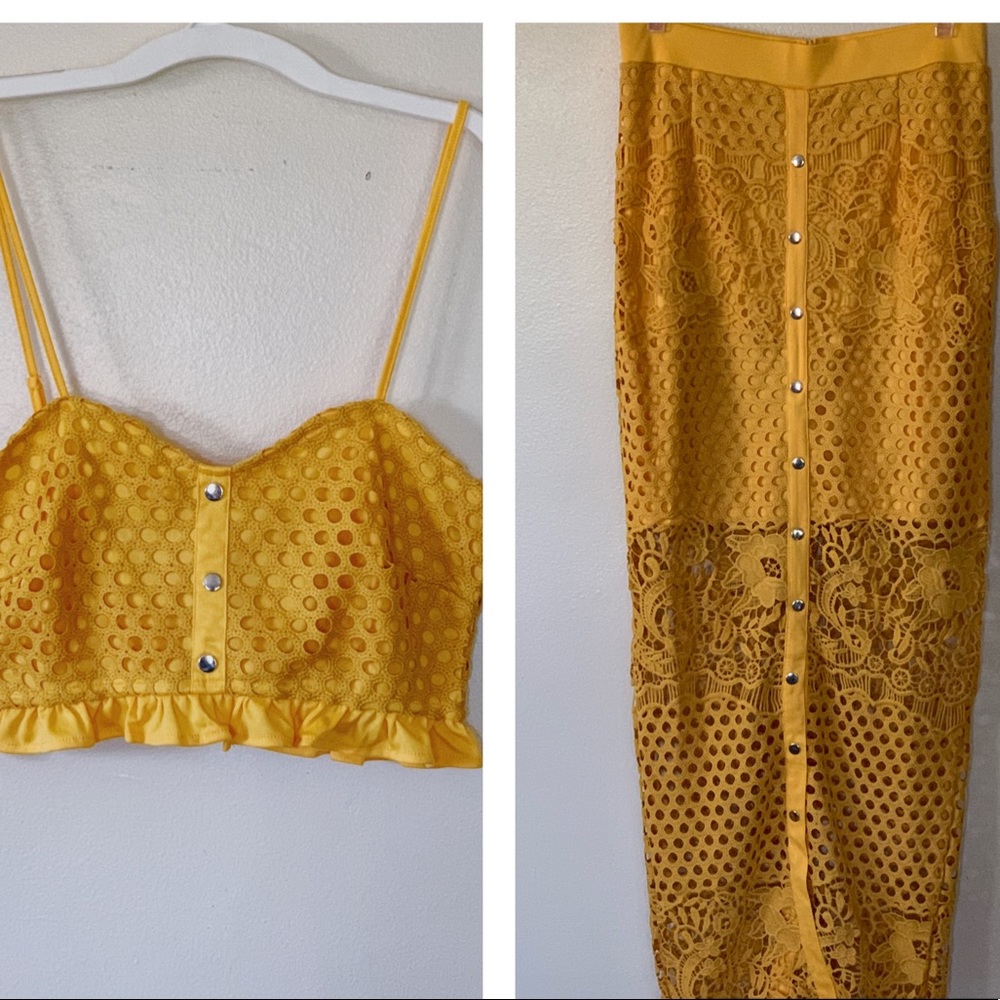 Glamaker Mustard Skirt Set